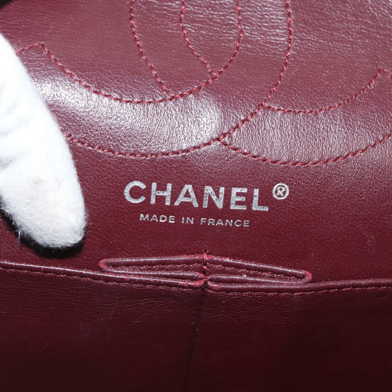 【日本直送】香奈兒鏈條雙蓋絎縫28/2.55包,黑色皮革,CC標誌,正品編號161671V-23