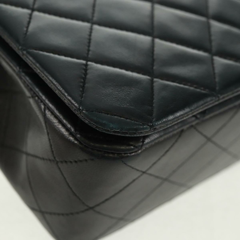 【日本直送】香奈兒 (CHANEL) 絎縫鏈條單肩包,羊皮材質,黑色,金色雙C標誌,貨號 157515SM-14