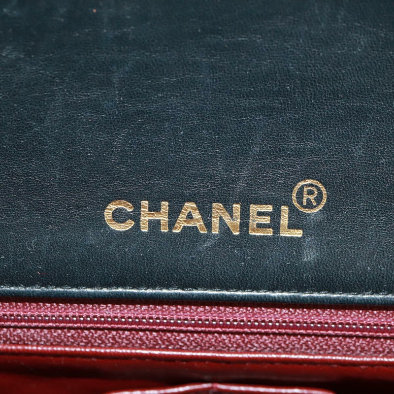 【日本直送】香奈兒 (CHANEL) 絎縫鏈條單肩包,羊皮材質,黑色,金色雙C標誌,貨號 157515SM-20