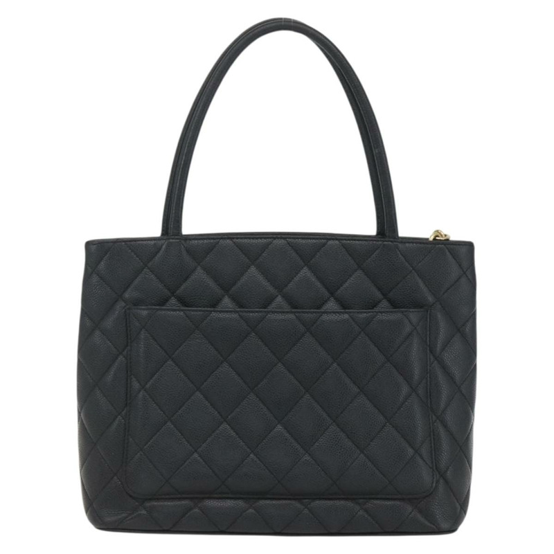 【日本直送】香奈兒魚子醬皮黑手提包 CC 正品 157569SAV-1