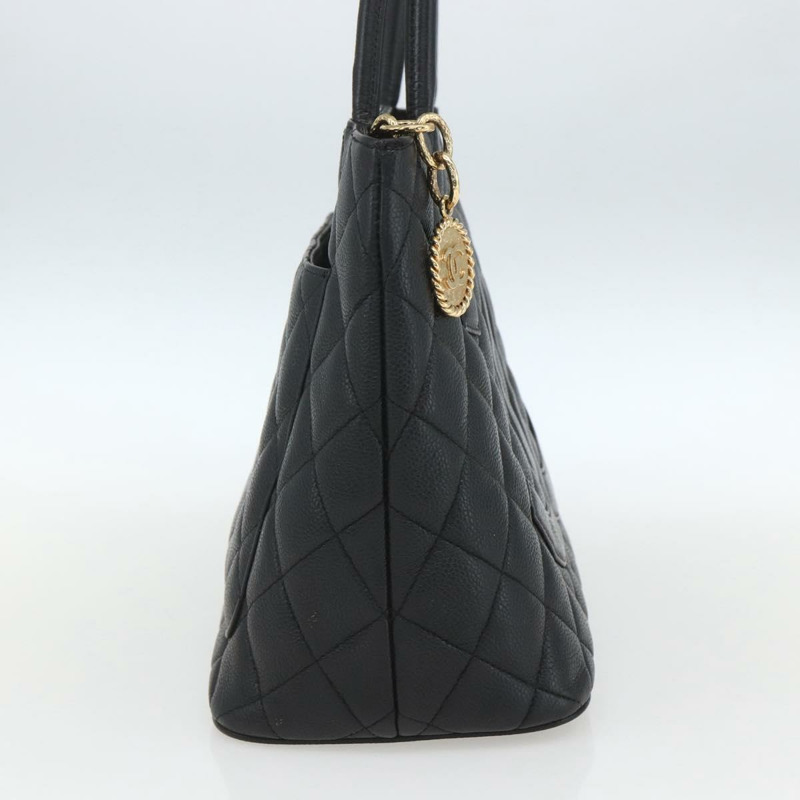 【日本直送】香奈兒魚子醬皮黑手提包 CC 正品 157569SAV-2