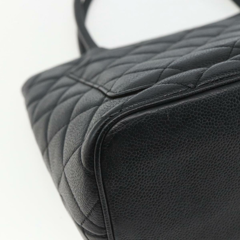 【日本直送】香奈兒魚子醬皮黑手提包 CC 正品 157569SAV-16