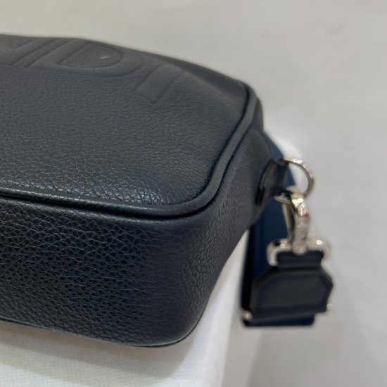 FENDI深藍色FF LOGO相機包-6