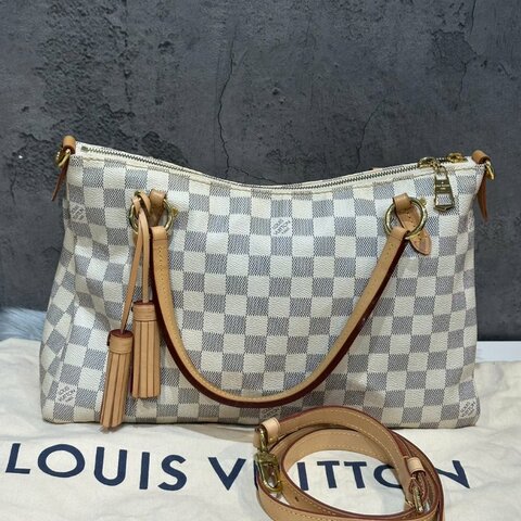 💎Han's house精品服飾💎LV  Damier Azur Lymington 兩用托特包 N40022