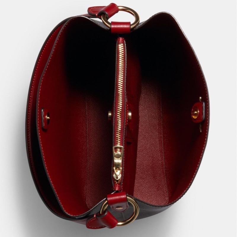Coach 女士 馬車logo水桶手提包均碼碼長:26cm,寬:12.5cm,高:25.5cm-3