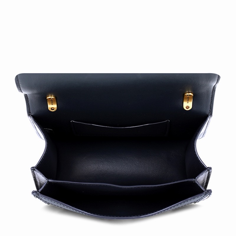 Coach 女士 深藍色徽標提花單肩包均碼碼長:18cm,寬:8cm,高:13.5cm-3