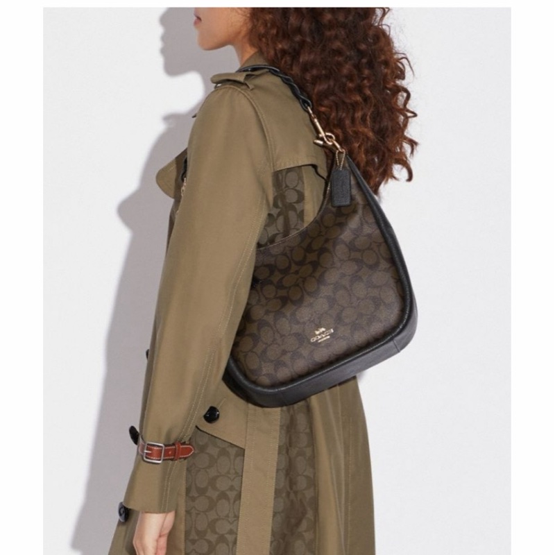 Coach 女士 徽標單肩包均碼碼長度:14CM,寬度:12CM,高度:13CM-0