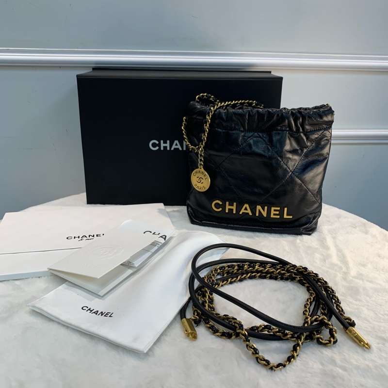 25年正單 Chanel 香奈兒Mini 22bag 迷你垃圾袋-0
