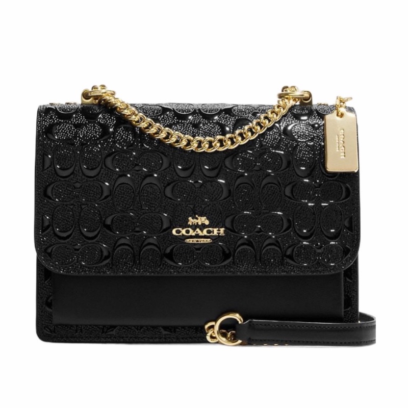 Coach 女士 鏈條浮雕斜挎包均碼碼21cm*16cm*7cm-0