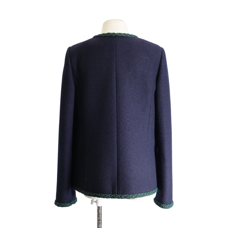 CHANEL香奈兒編織飾邊粗花呢外套-2