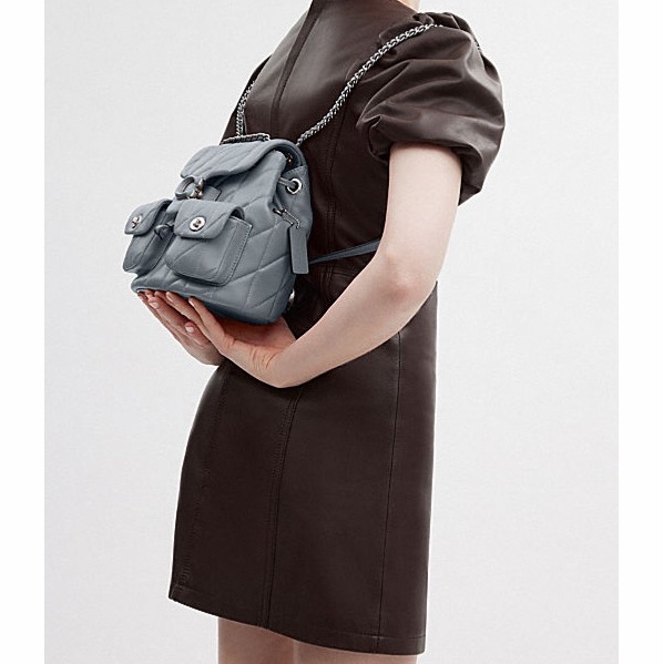 Coach 女士 TABBY 絎縫雙肩包均碼碼22.5cm*13.5cm*21cm-5