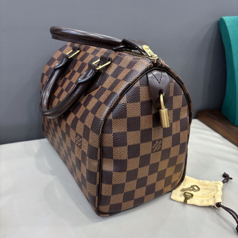 LV棕色棋盤格speedy25手提款-2