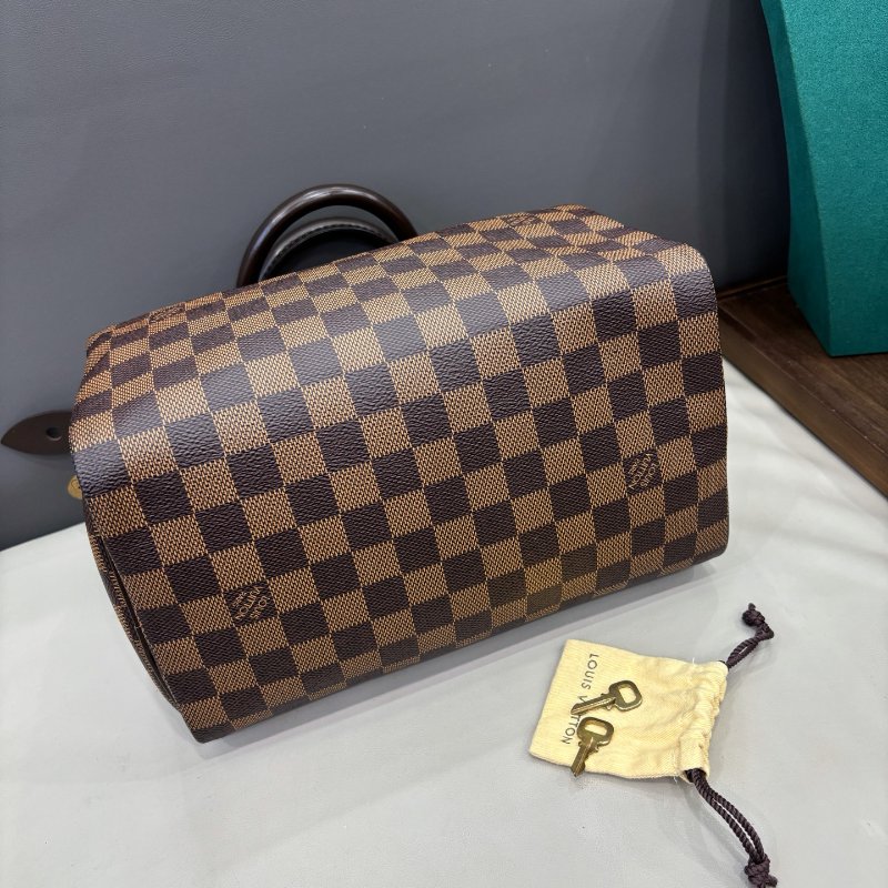 LV棕色棋盤格speedy25手提款-7