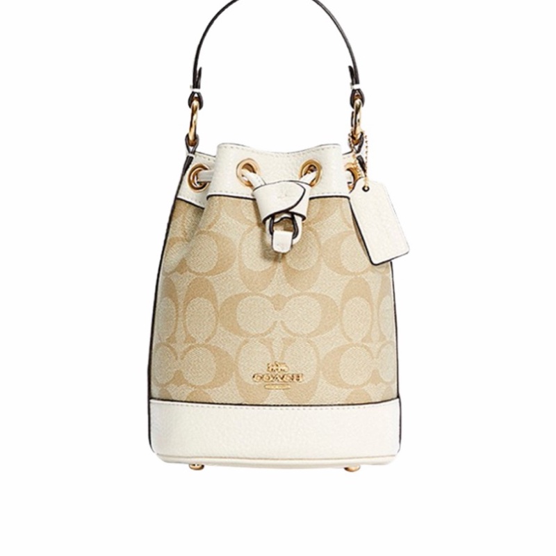 Coach 女士 DEMPSEY抽繩水桶單肩包均碼碼15 X 9 X 17.5 cm-0