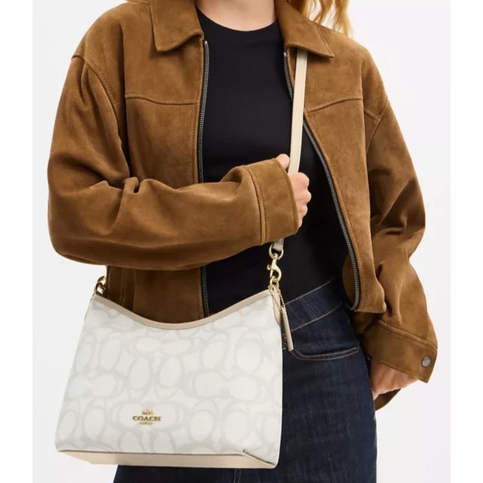 Coach 女士 Laurel Sketch Signature 單肩包均碼碼31cm*10.8cm*23.5cm-5