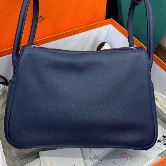 近新品 愛馬仕Hermes 海軍藍銀扣lindy26 swift皮-6