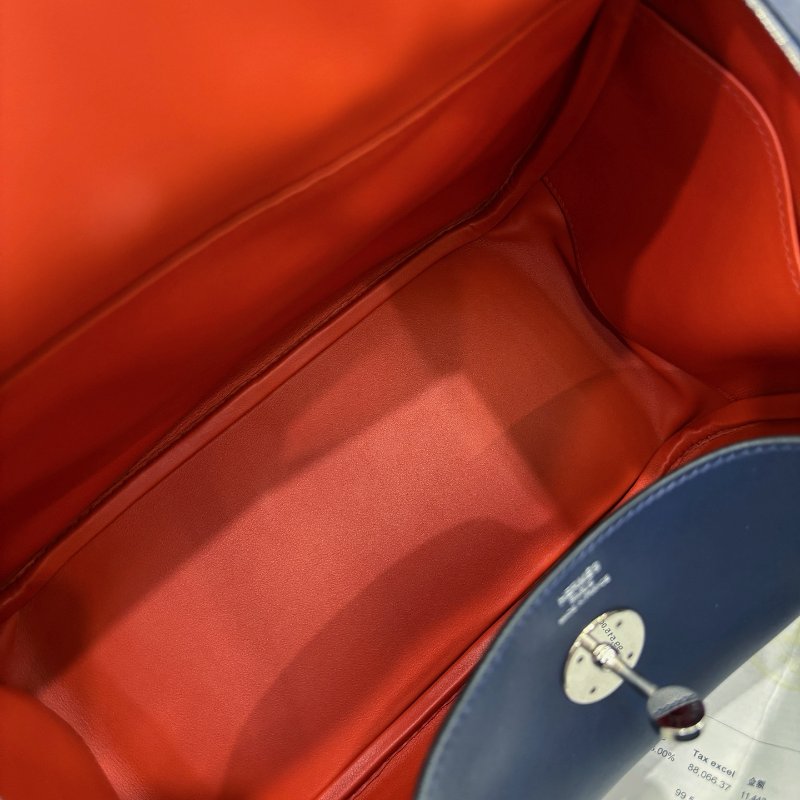 近新品 愛馬仕Hermes 海軍藍銀扣lindy26 swift皮-8