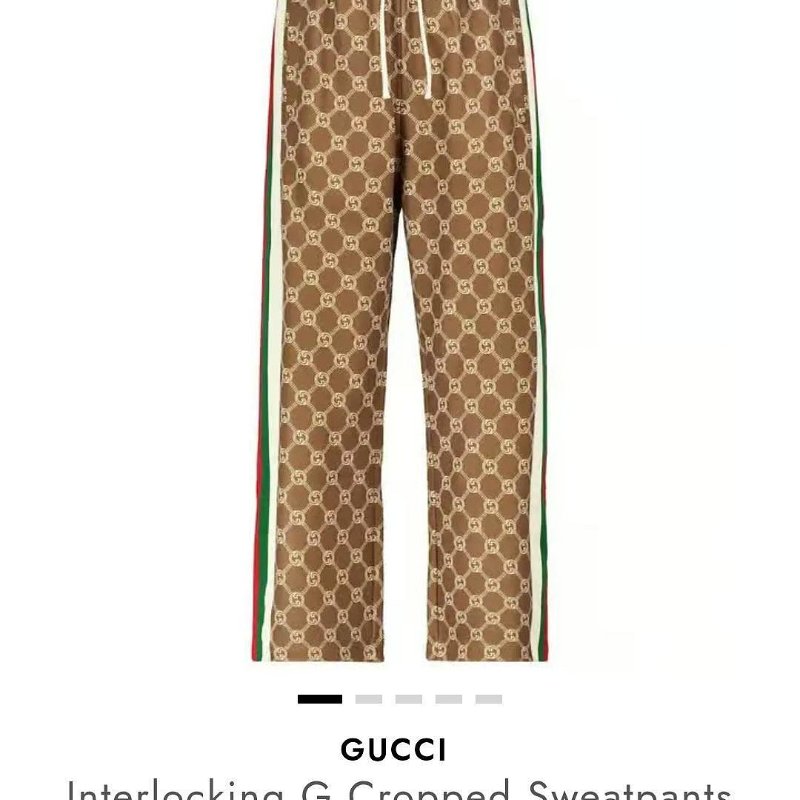 💎Han's house精品服飾💎GUCCI 古馳 GG 滿版 長褲 棉褲 原價6000-1