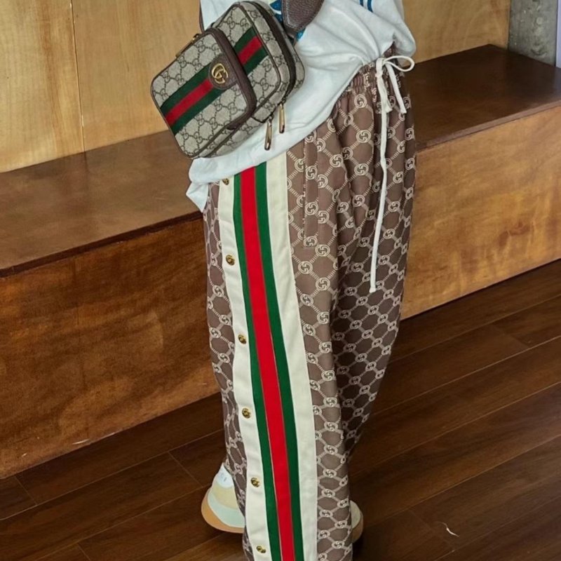 💎Han's house精品服飾💎GUCCI 古馳 GG 滿版 長褲 棉褲 原價6000-8