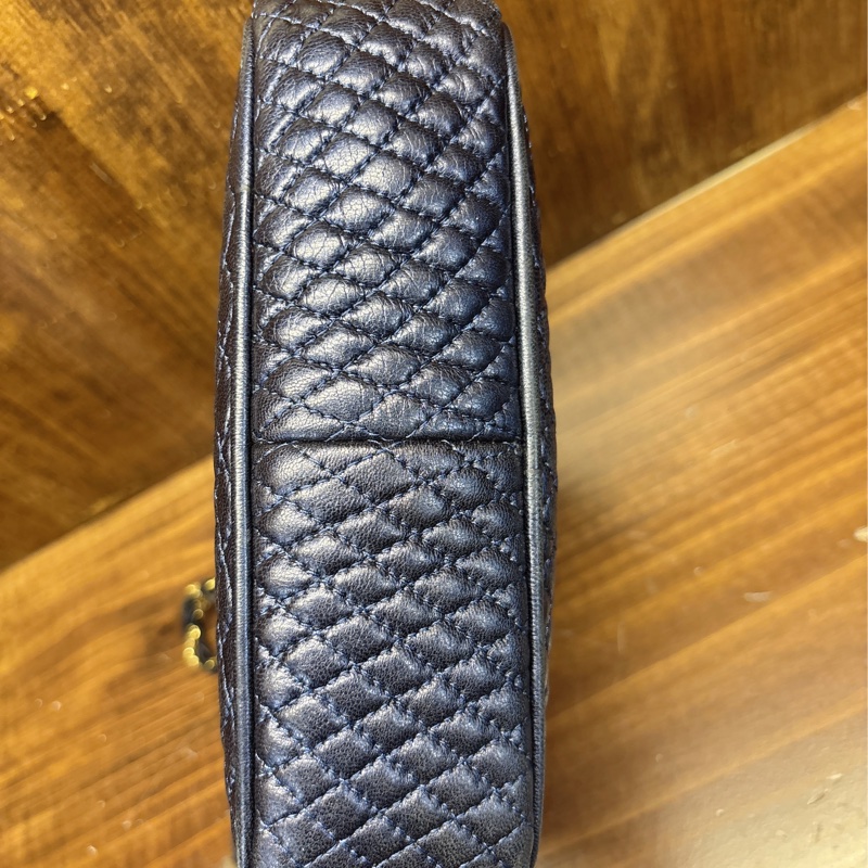 Bally 藍色菱格紋鏈條包-2