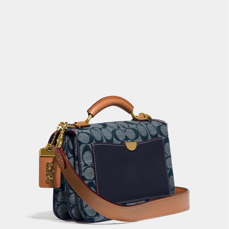 Coach 女士 riley 22 上袖採用簽名chambray斜挎包均碼碼L 22 2 cm x A 14 6 cm x P 7 cm-3