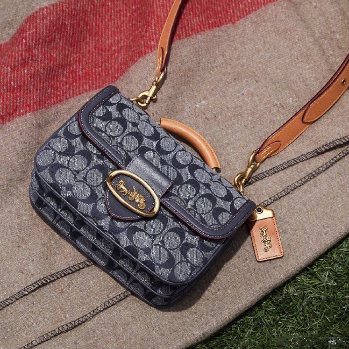 Coach 女士 riley 22 上袖採用簽名chambray斜挎包均碼碼L 22 2 cm x A 14 6 cm x P 7 cm-4
