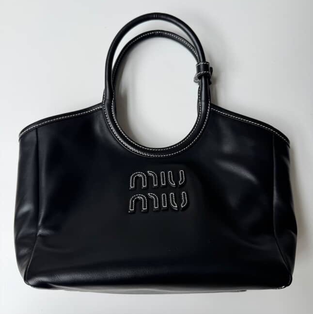 Miu Miu Ivy bag/手提包/肩背包/黑色皮革款/小號/全新閒置美品-0