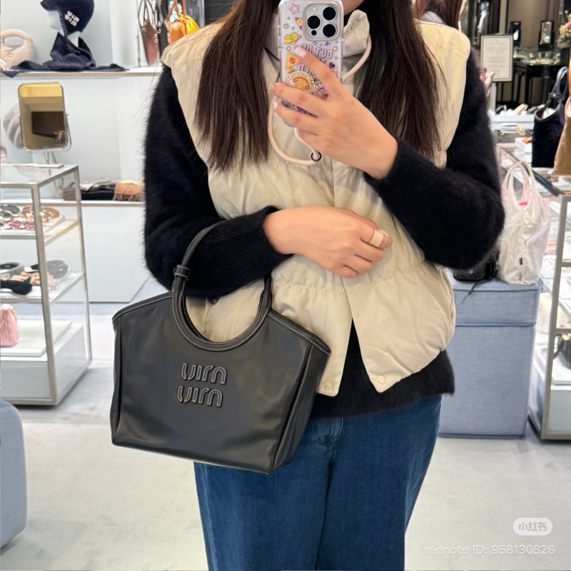 Miu Miu Ivy bag/手提包/肩背包/黑色皮革款/小號/全新閒置美品-3