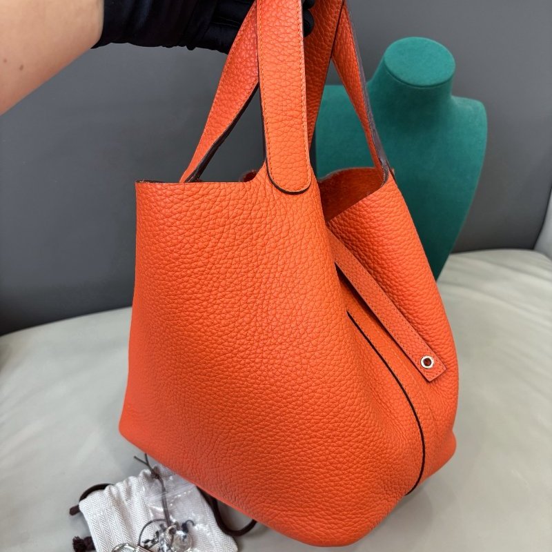 愛馬仕Hermes火焰橙菜籃子Picotin22-3