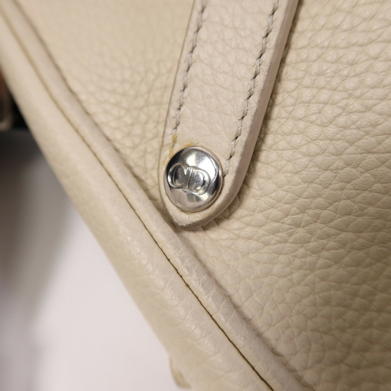 Dior 牛皮皮革Saddle Bag銀扣肩背袋-6