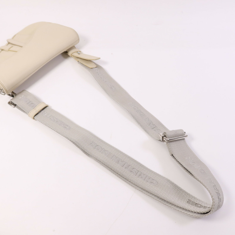 Dior 牛皮皮革Saddle Bag銀扣肩背袋-8