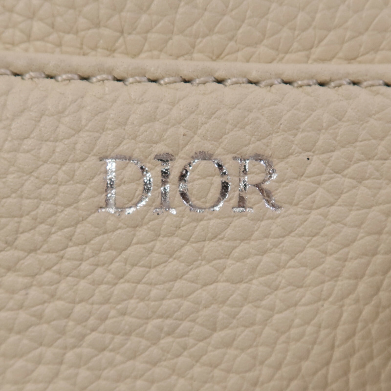 Dior 牛皮皮革Saddle Bag銀扣肩背袋-15