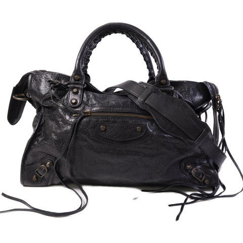 BALENCIAGA 牛皮皮革City金扣手挽肩背兩用袋