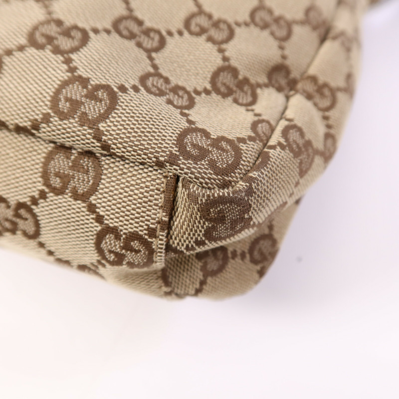 GUCCI 帆布GG Shoulder Bag銀扣肩背袋-9
