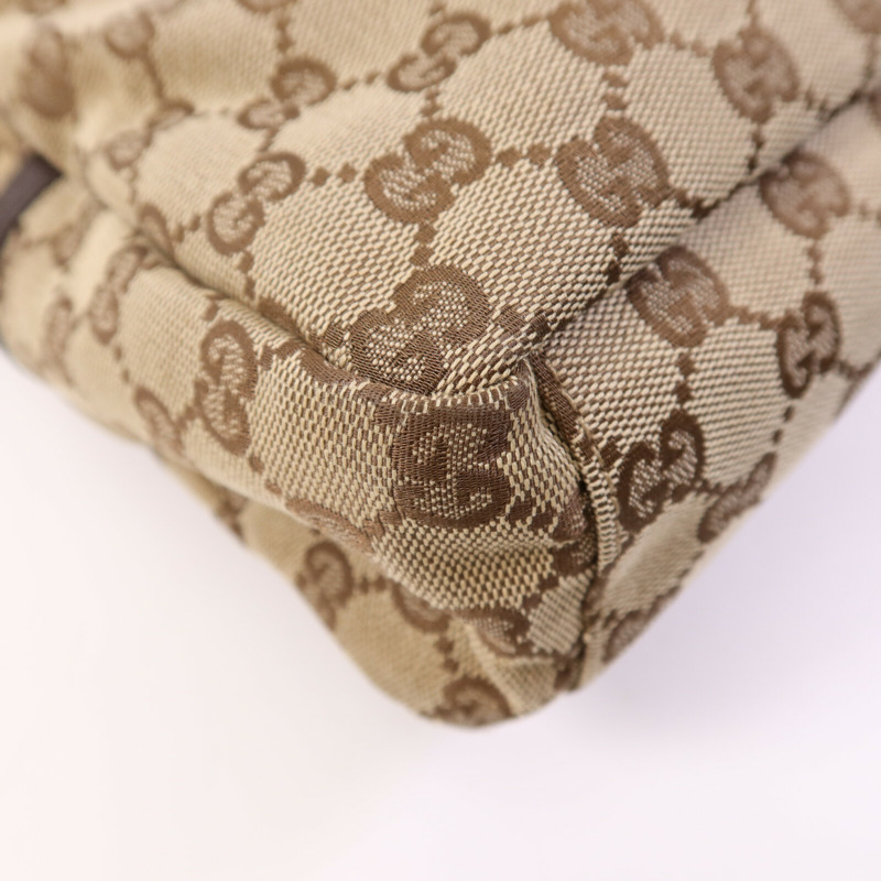 GUCCI 帆布GG Shoulder Bag銀扣肩背袋-10