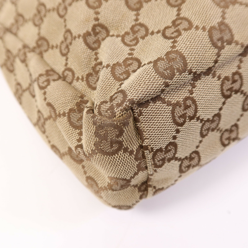 GUCCI 帆布GG Shoulder Bag銀扣肩背袋-12