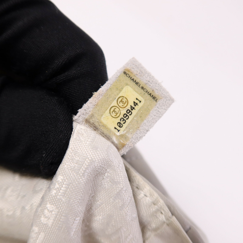 CHANEL 羊皮皮革Chain Shoulder銀扣鏈帶肩背袋-7