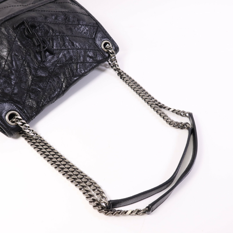 SAINT LAURENT 牛皮皮革Niki Medium銀扣鏈帶肩背袋-7
