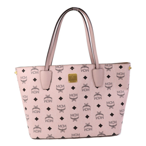 MCM 塗層帆布Tote Bag金扣手挽袋