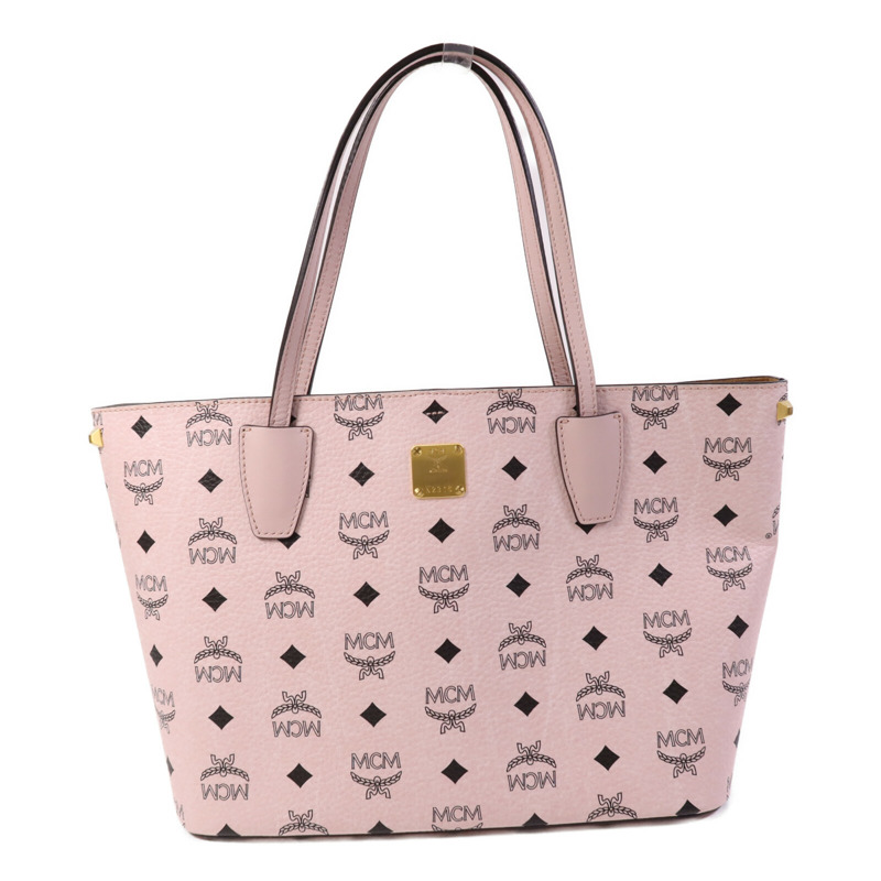 MCM 塗層帆布Tote Bag金扣手挽袋-0