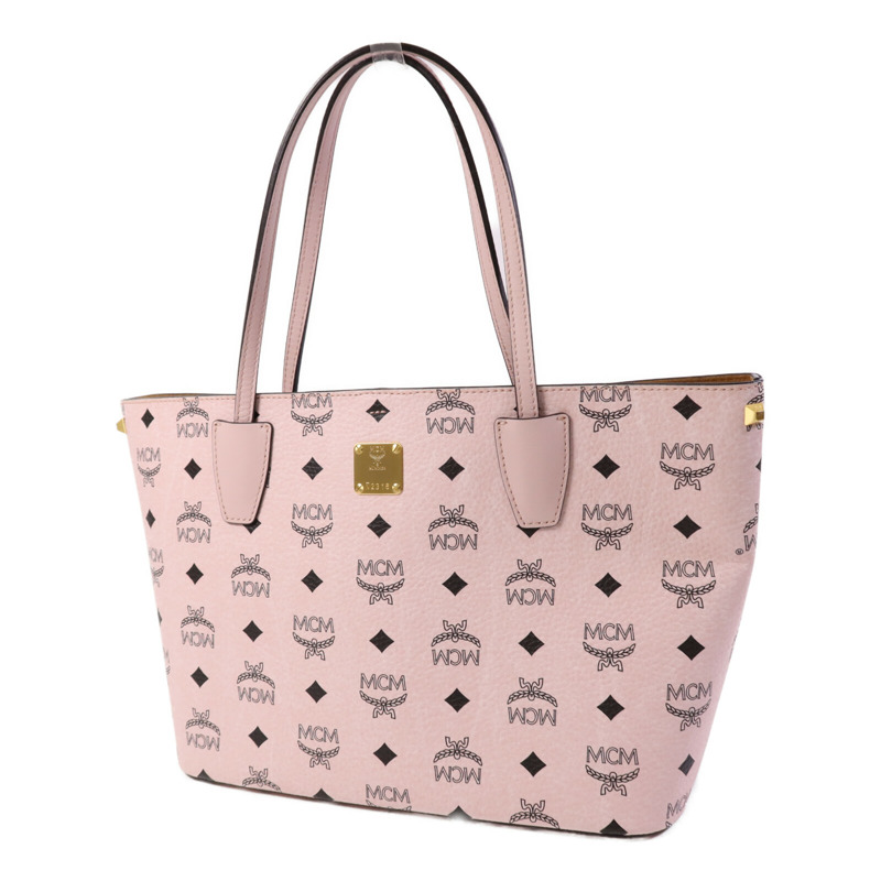 MCM 塗層帆布Tote Bag金扣手挽袋-2