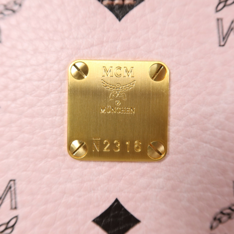 MCM 塗層帆布Tote Bag金扣手挽袋-6