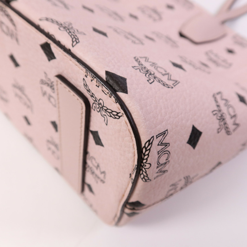 MCM 塗層帆布Tote Bag金扣手挽袋-9