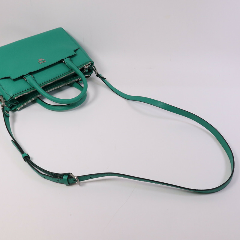 MCM 牛皮皮革2 Way Shoulder Bag銀扣手挽肩背兩用袋-7