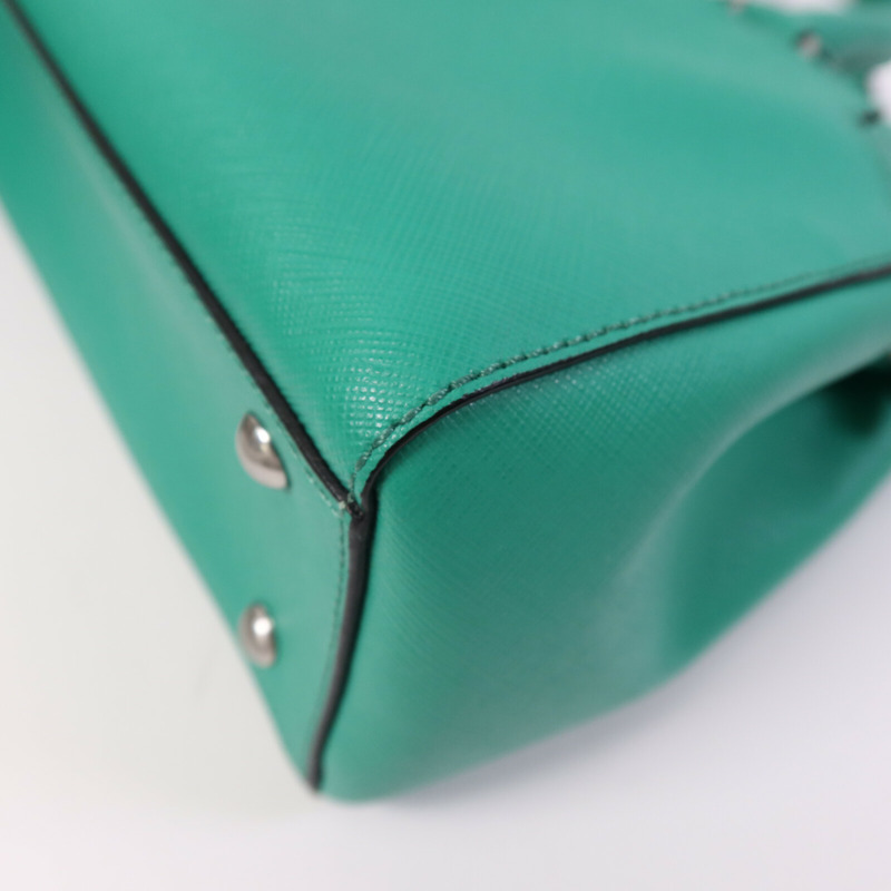 MCM 牛皮皮革2 Way Shoulder Bag銀扣手挽肩背兩用袋-9