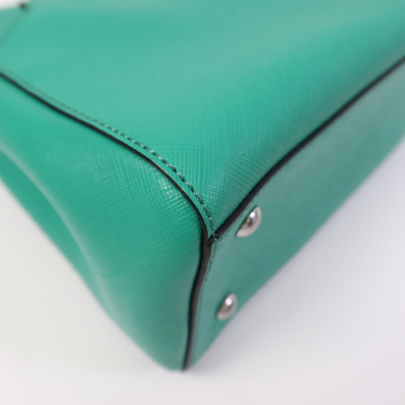 MCM 牛皮皮革2 Way Shoulder Bag銀扣手挽肩背兩用袋-10