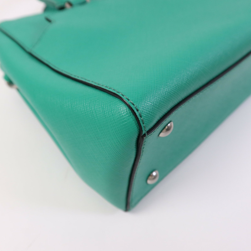 MCM 牛皮皮革2 Way Shoulder Bag銀扣手挽肩背兩用袋-12