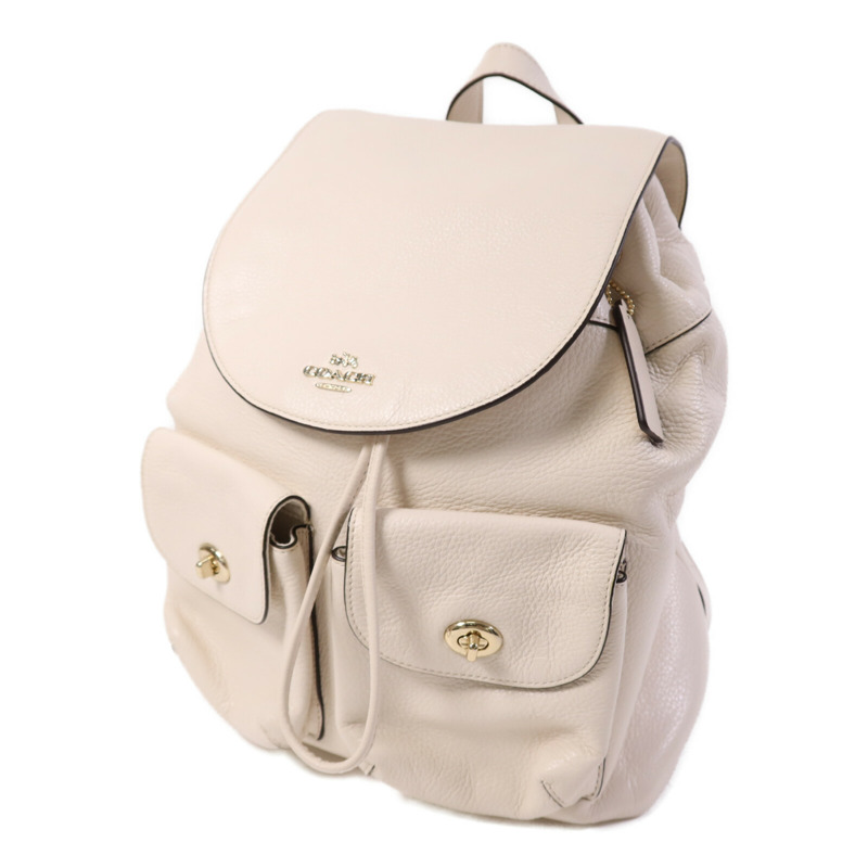 COACH 牛皮皮革Backpack金扣背包-2