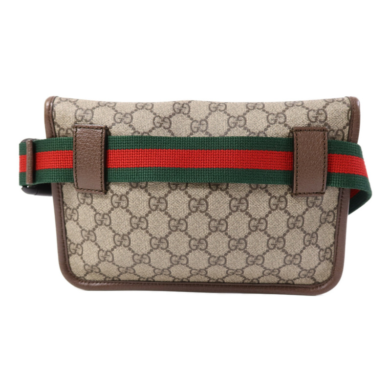 GUCCI 塗層帆布GG Supreme Waist Bag金扣腰包-1