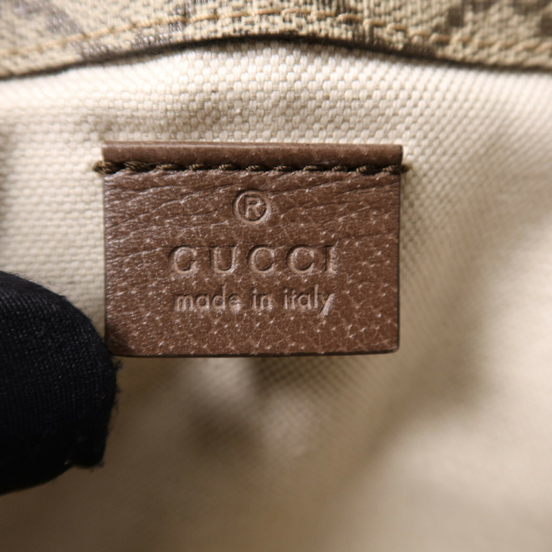 GUCCI 塗層帆布GG Supreme Waist Bag金扣腰包-5